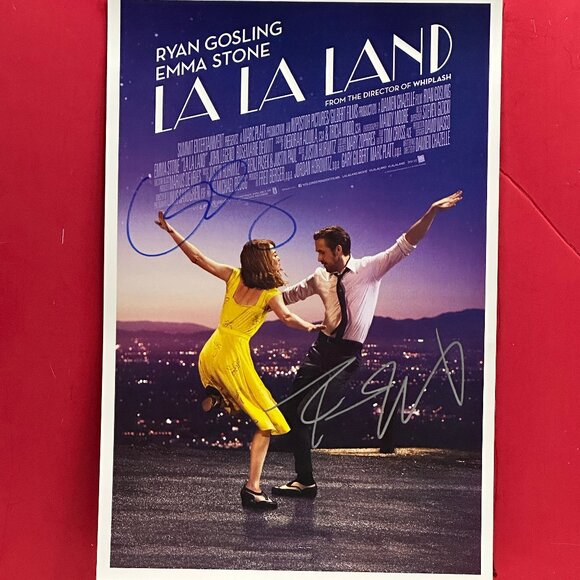 HAND SIGNED LA LA LAND Movie Poster by 2 Cast COA AUTHENTICATED…